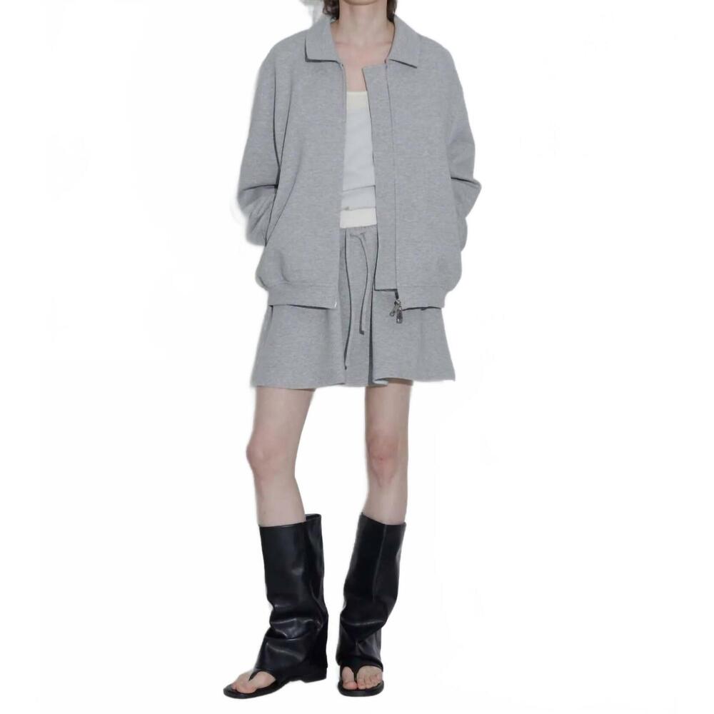 NEW CUBIC relaxed fit zipped utility jacket in gray